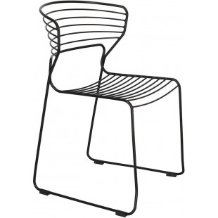 Krzesło druciane Hilly czarne Intesi - Nowoczesny design
