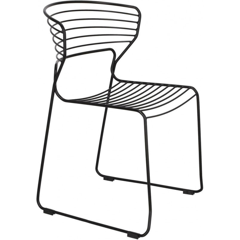 Krzesło druciane Hilly czarne Intesi - Nowoczesny design