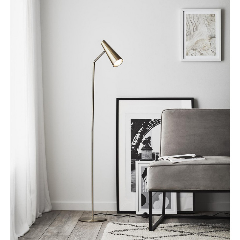 Lampa podłogowa Peak Markslojd - Mosiądz | Retro Design