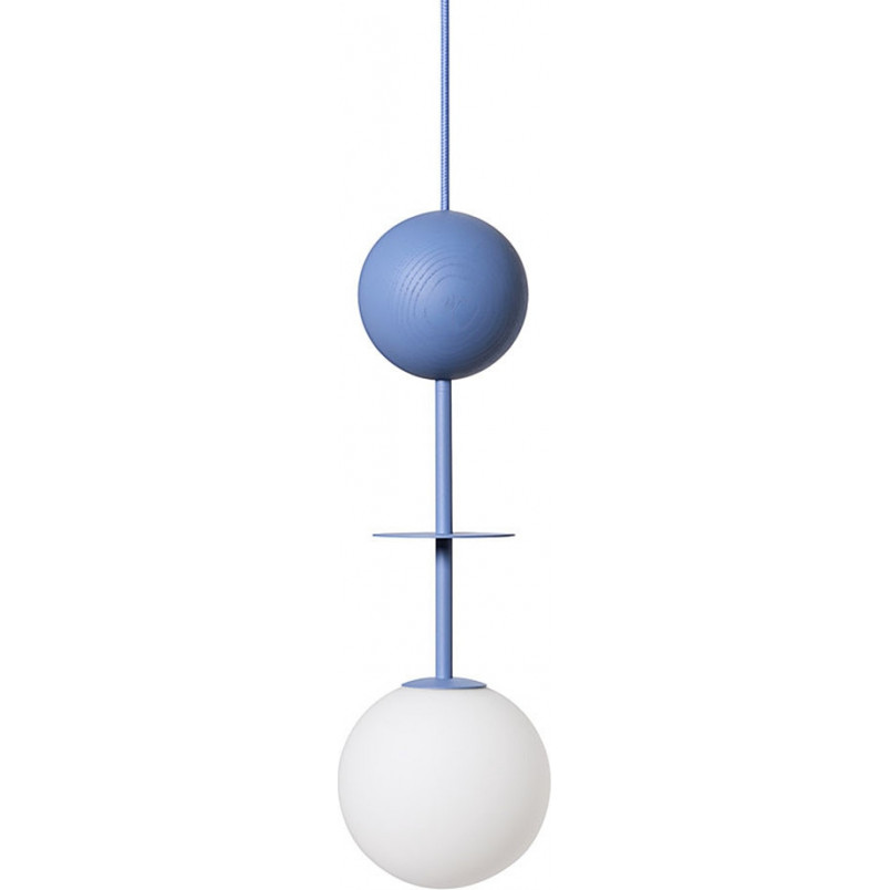 Lampa Wisząca Szklana Kula Niebieska Ummo | Oio 15cm