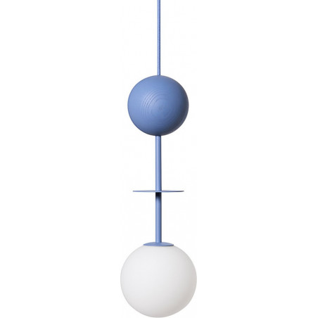 Lampa Wisząca Szklana Kula Niebieska Ummo | Oio 15cm