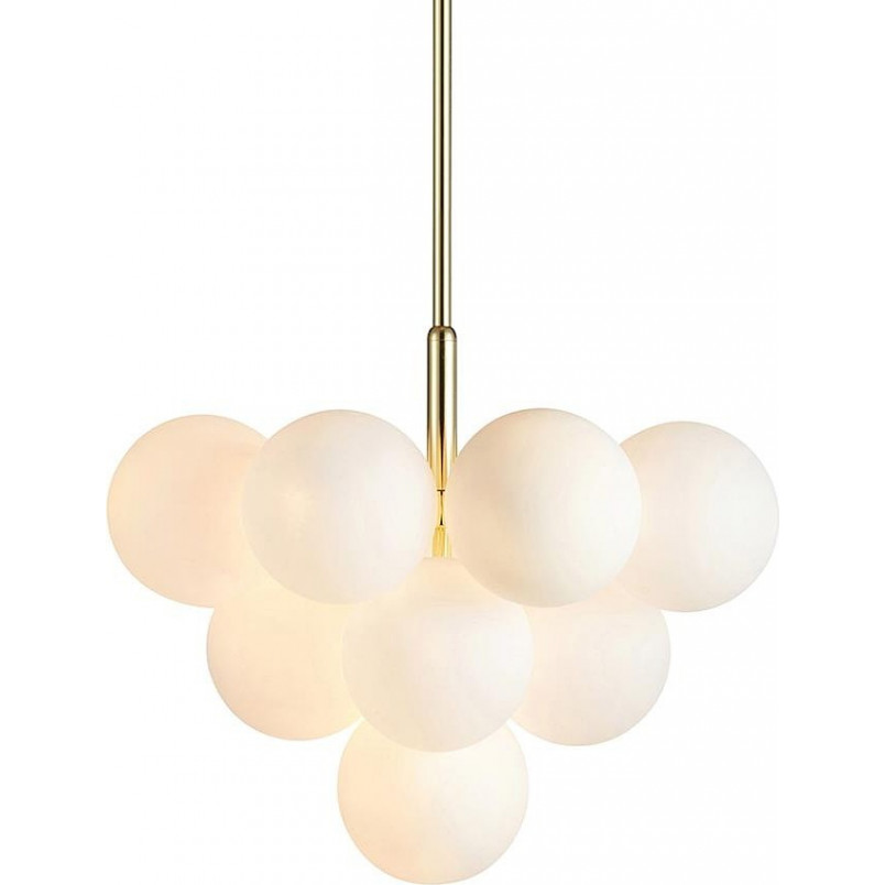 Lampa wisząca biało-złota Markslojd | Kule szklane, 56cm