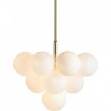 Lampa wisząca biało-złota Markslojd | Kule szklane, 56cm