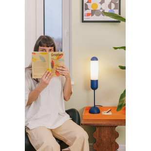 Lampa nocna Funsui Ummo | Niebieska, Szklana | Sklep Lamp