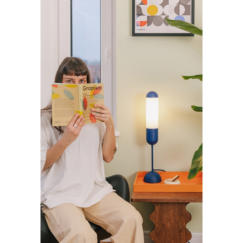Lampa nocna Funsui Ummo | Niebieska, Szklana | Sklep Lamp