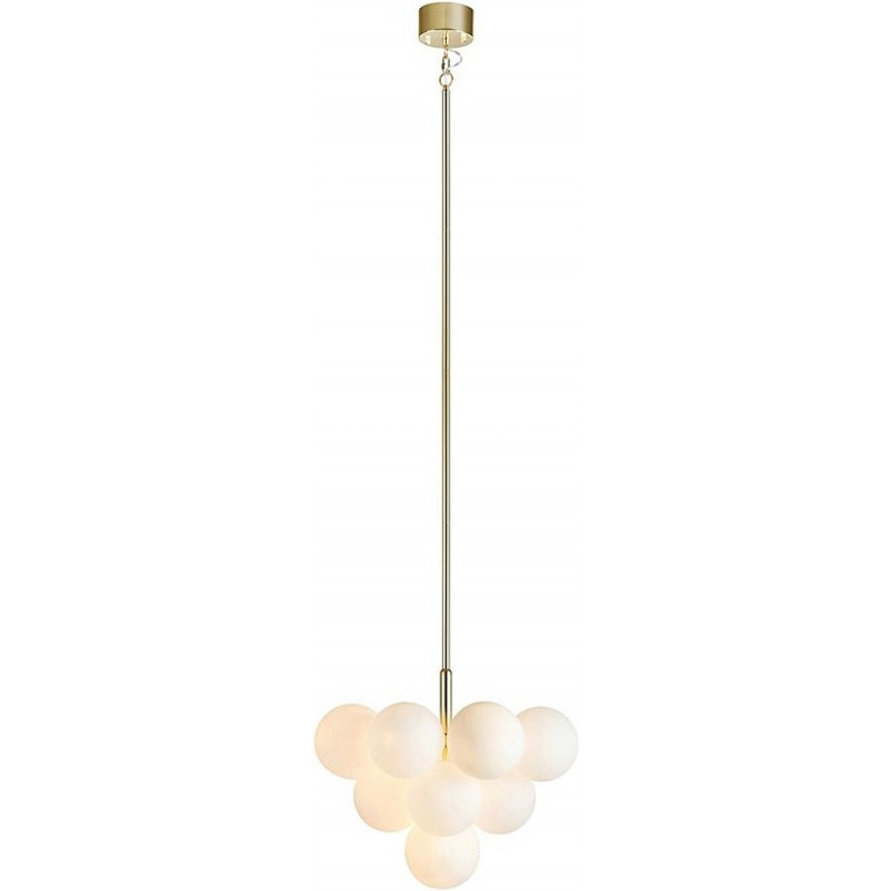 Lampa wisząca biało-złota Markslojd | Kule szklane, 56cm