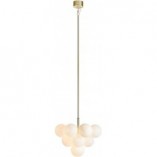 Lampa wisząca biało-złota Markslojd | Kule szklane, 56cm