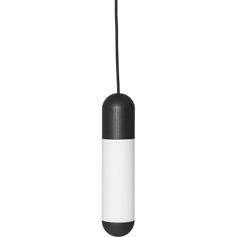 Lampa wisząca Ummo Funsui: Szkło, drewno, czarno-biała - Kup teraz!