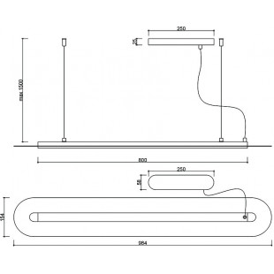 Lampa wisząca Senkei A LED - Zielona, 98,4cm | Ummo