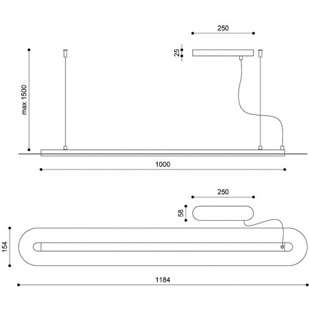 Lampa wisząca LED Senkei B - nowoczesny design Ummo