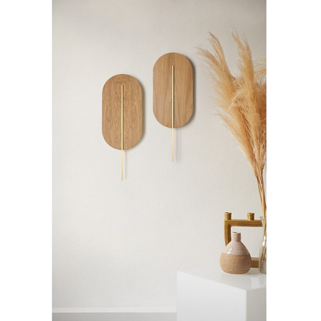 Kinkiet drewniany Ummo Rokke - Skandynawski Design | [Nazwa Sklepu]