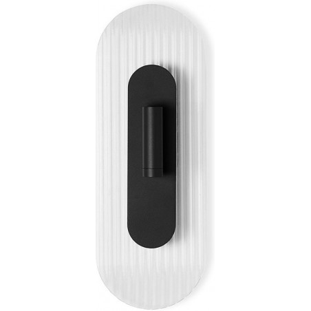 Kinkiet szklany Riflo W C LED czarny Ummo | Retro & Modern