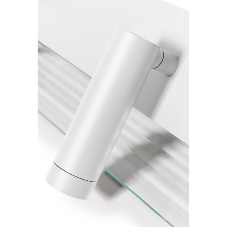Kinkiet szklany Riflo W D LED biały Ummo | Retro i Modern