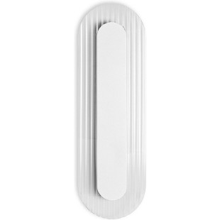 Kinkiet owalny z ryflowanym szkłem Riflo W B LED 48,8cm biały Ummo