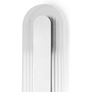 Kinkiet owalny z ryflowanym szkłem Riflo W B LED 48,8cm biały Ummo