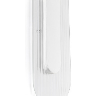 Kinkiet owalny z ryflowanym szkłem Riflo W A LED 43,5cm biały Ummo