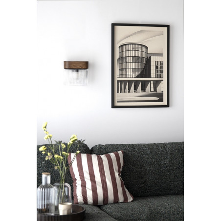 Kinkiet szklany ryflowany Flumina | Ummo - Retro i Vintage