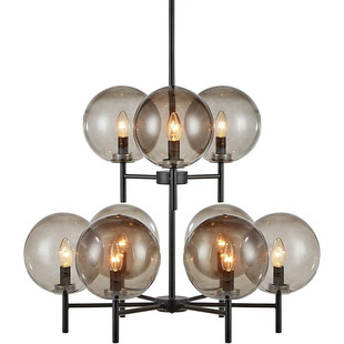 Lampa wisząca szklane kule Crown 70 Dymiony/Czarny marki Markslojd