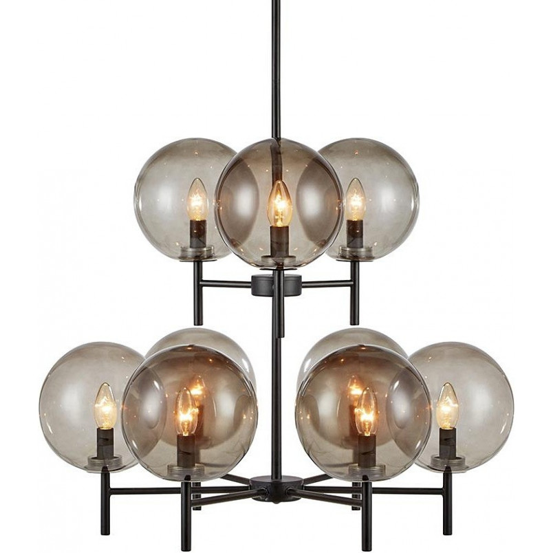 Lampa wisząca Crown - szklane kule, dymiony szkło | Markslojd