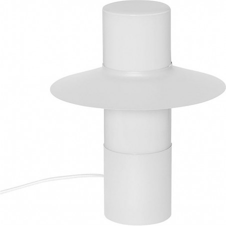 Lampa stołowa retro Caponio biała Ummo | Elegancki Design