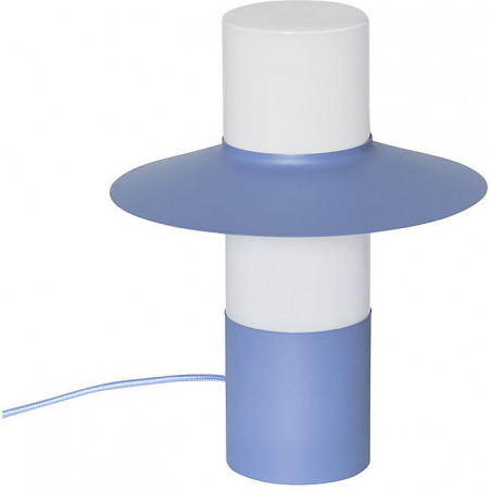 Lampa stołowa retro Caponio niebieska Ummo | Stylowe oświetlenie