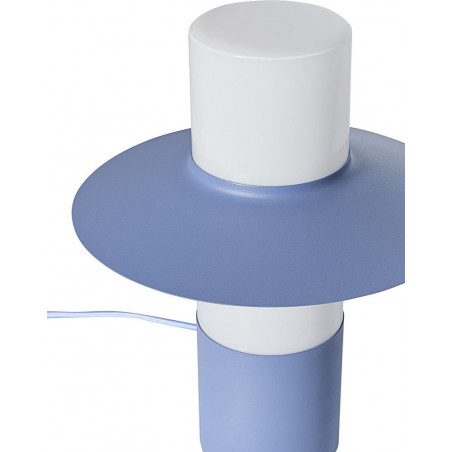 Lampa stołowa retro Caponio niebieska Ummo | Stylowe oświetlenie