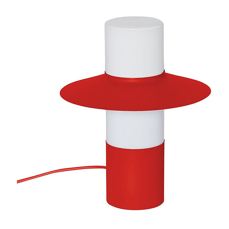 Lampa stołowa retro Caponio | Ummo - Czerwono-pomarańczowa