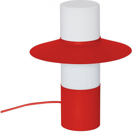 Lampa stołowa retro Caponio | Ummo - Czerwono-pomarańczowa