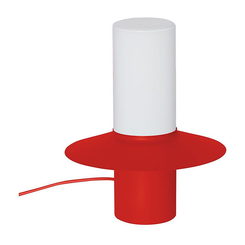 Lampa stołowa retro Caponio | Ummo - Czerwono-pomarańczowa