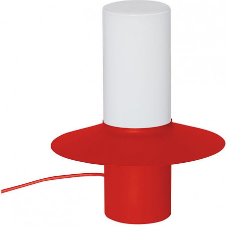 Lampa stołowa retro Caponio | Ummo - Czerwono-pomarańczowa