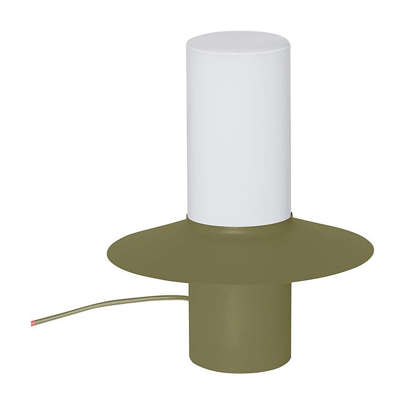 Lampa stołowa retro Caponio Ummo - Zielona i Biała | Kup teraz!