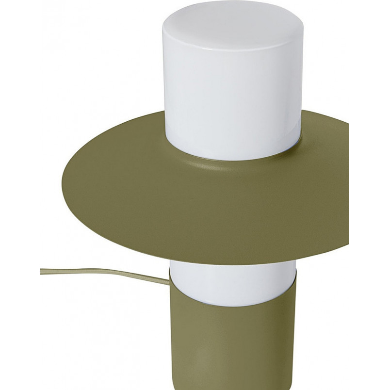 Lampa stołowa retro Caponio Ummo - Zielona i Biała | Kup teraz!