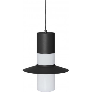 Lampa wisząca retro Caponio 28cm czarna Ummo