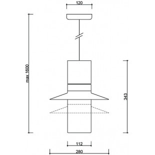 Lampa wisząca retro Caponio biała Ummo | E27, 28cm