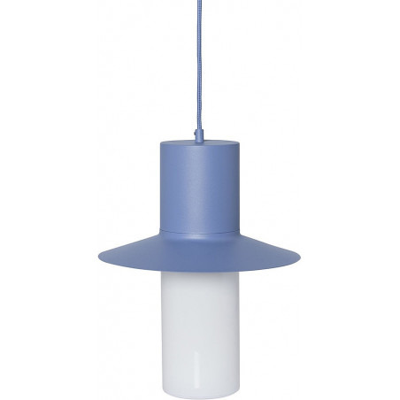 Lampa wisząca retro Caponio | Niebieska Ummo | Sklep z lampami