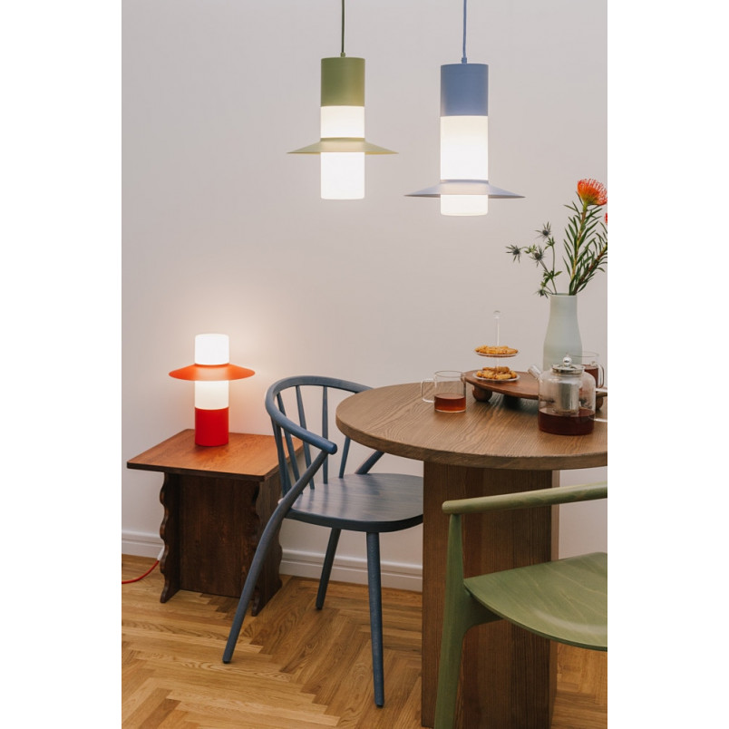 Lampa wisząca retro Caponio | Niebieska Ummo | Sklep z lampami