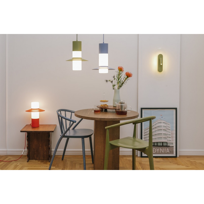 Lampa wisząca retro Caponio | Niebieska Ummo | Sklep z lampami