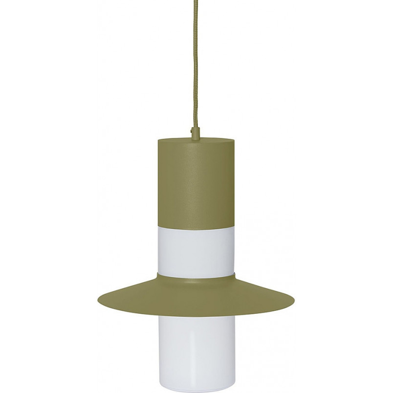 Lampa wisząca retro Caponio Ummo | Zielona, Szklana | Sklep z lampami