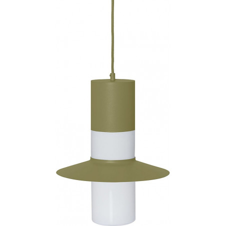 Lampa wisząca retro Caponio Ummo | Zielona, Szklana | Sklep z lampami
