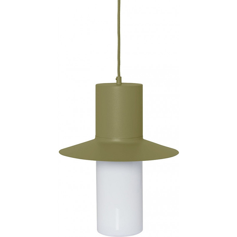 Lampa wisząca retro Caponio Ummo | Zielona, Szklana | Sklep z lampami