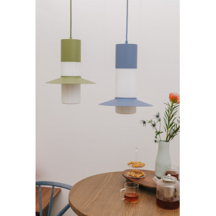 Lampa wisząca retro Caponio Ummo | Zielona, Szklana | Sklep z lampami