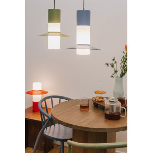 Lampa wisząca retro Caponio Ummo | Zielona, Szklana | Sklep z lampami
