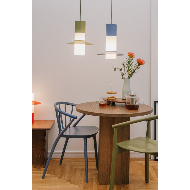 Lampa wisząca retro Caponio Ummo | Zielona, Szklana | Sklep z lampami