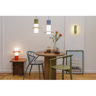 Lampa wisząca retro Caponio Ummo | Zielona, Szklana | Sklep z lampami