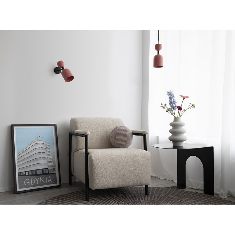 Kinkiet Retro Różowy Ummo | Stylowe Oświetlenie Ścienne