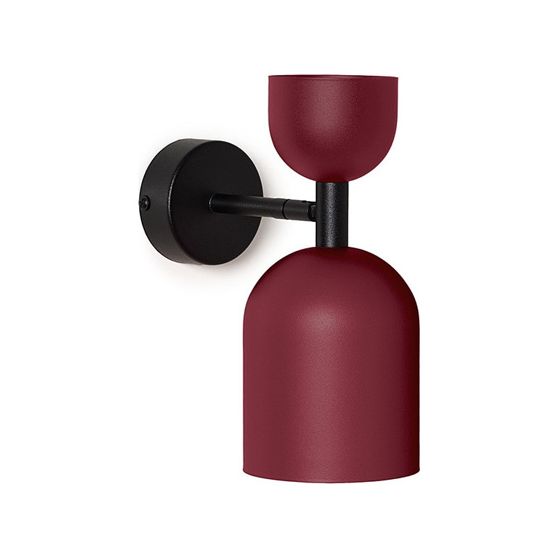 Kinkiet retro Ummo | Bordowy, metalowy | Kup online