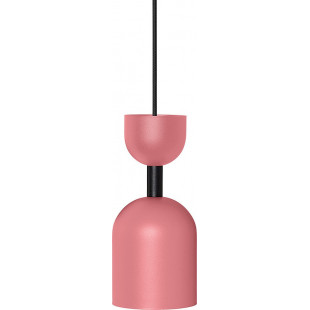 Lampa wisząca Supuru 11cm różowa z czarną rurką Ummo