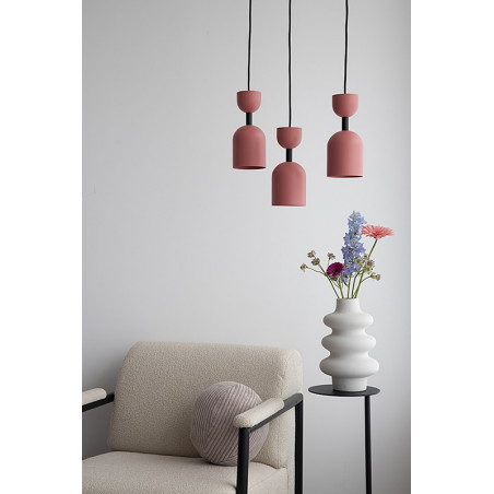 Lampa wisząca Ummo Supuru: Różowa, metalowa, retro - Kup teraz!