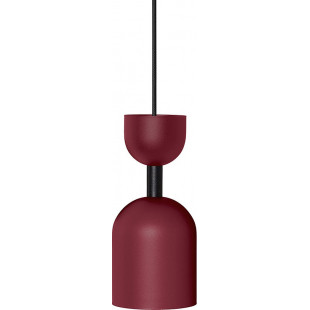 Lampa wisząca Supuru 11cm burgundowa z czarną rurką Ummo