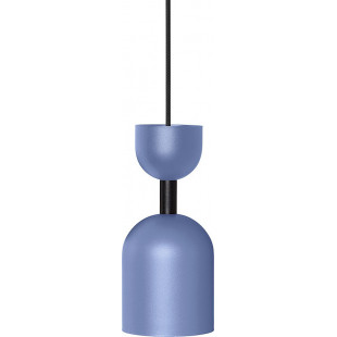 Lampa wisząca Supuru 11cm niebieska z czarną rurką Ummo